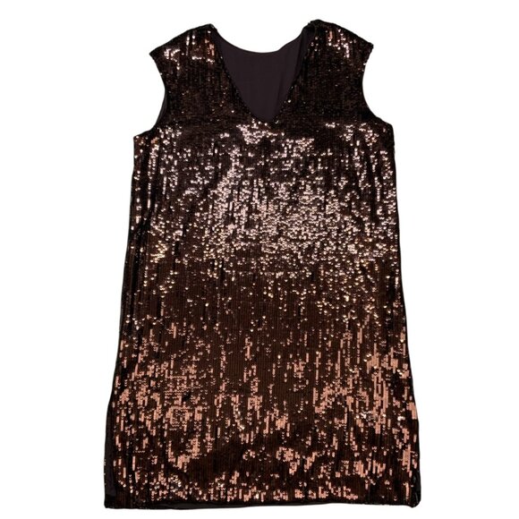 Anthropologie Maeve Kara Sequins Dress Plus 1X Wine Shift Cap Sleeve Short Hem - Picture 15 of 16